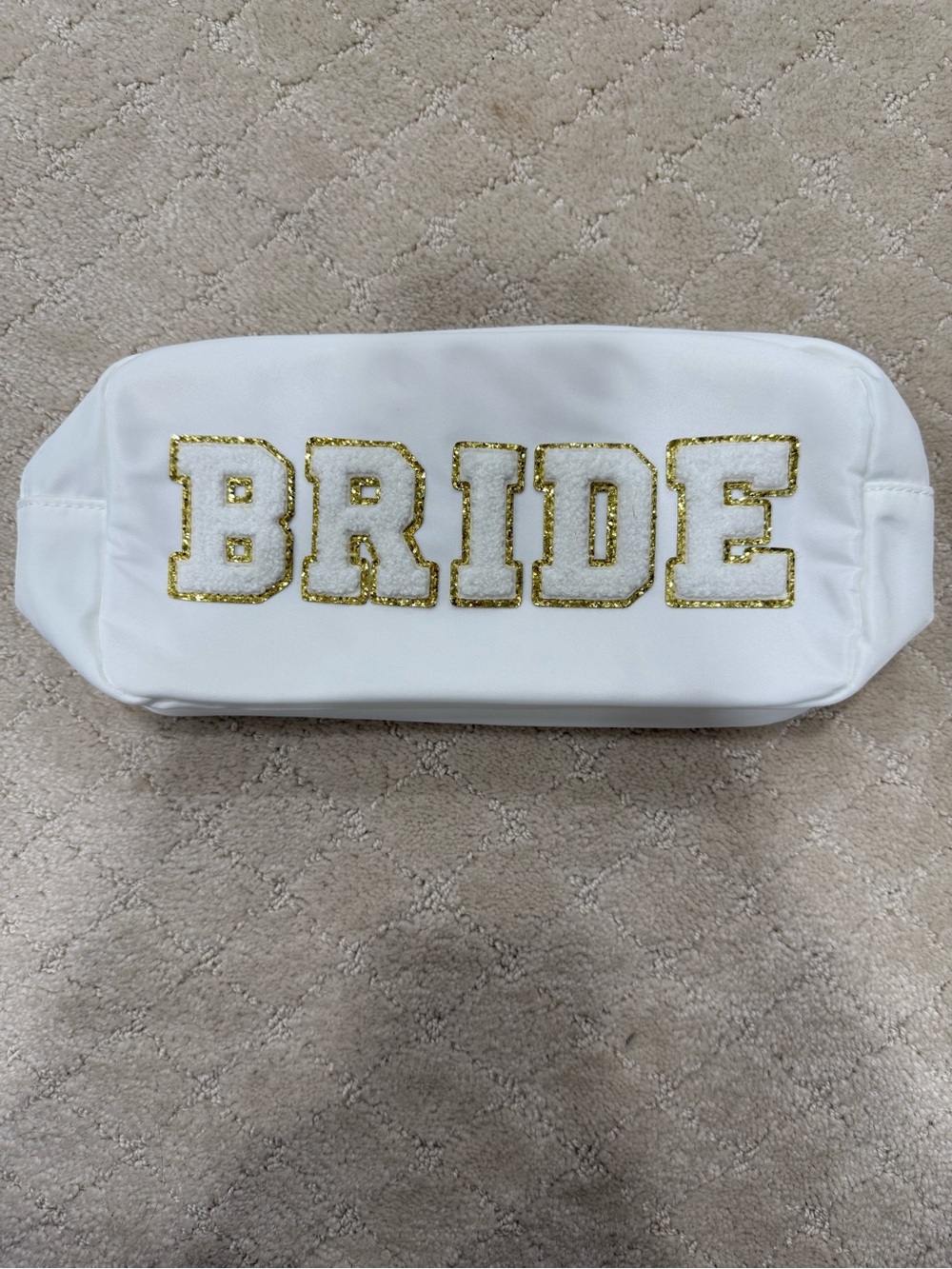 BRIDE White Cosmetic Pouch